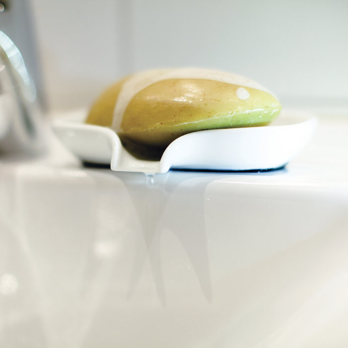 Bosign Flow Draining Soap Dish, Large – White Porcelain – image 6