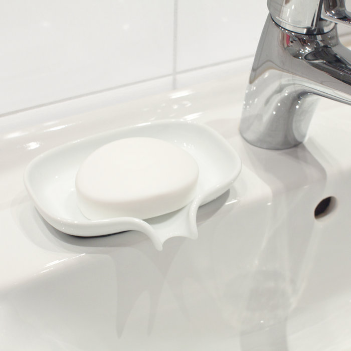 Bosign Flow Draining Soap Dish, Large – White Porcelain – image 4
