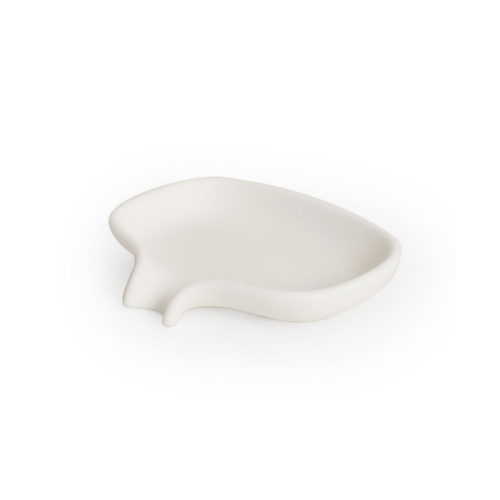 Bosign Flow Draining Soap Dish, Small – White Silicone – image 2