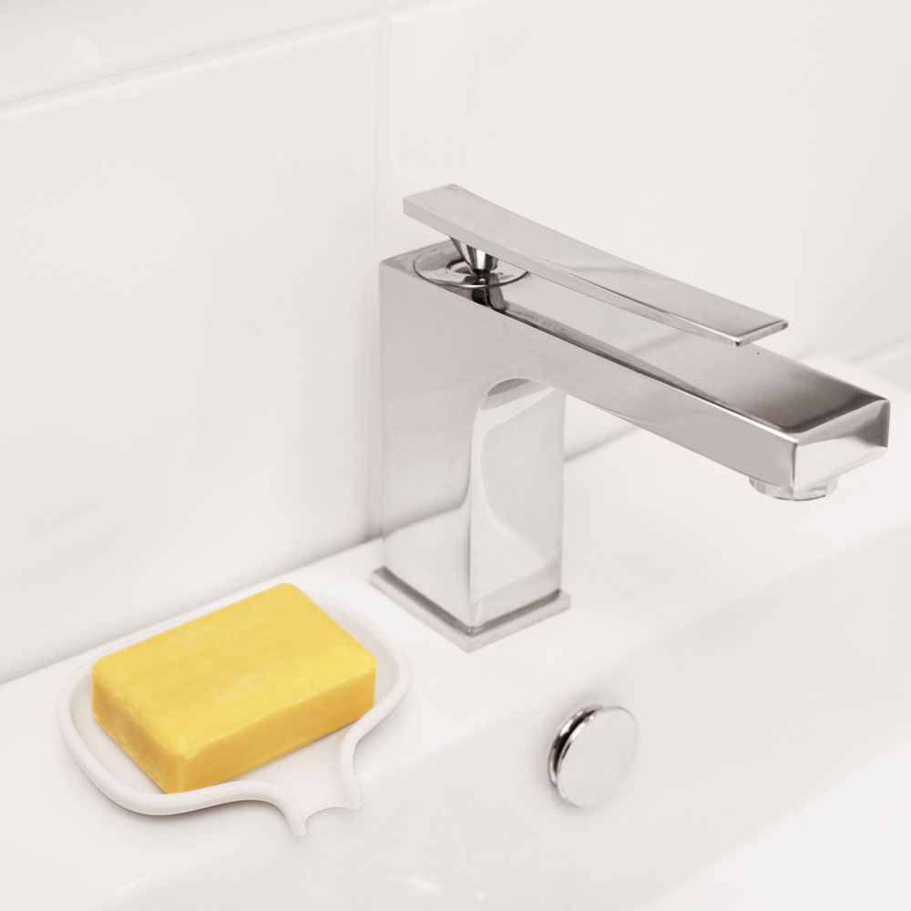 Bosign Flow Draining Soap Dish, Small – White Silicone – image 4