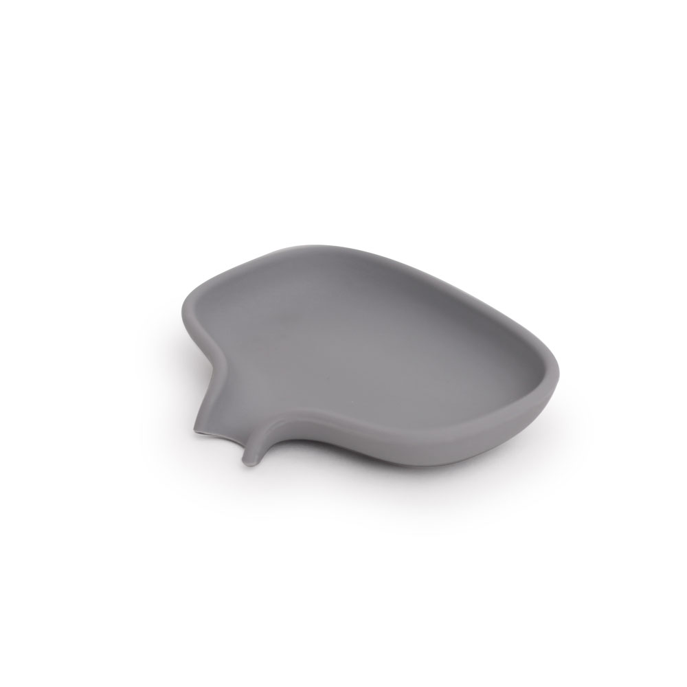 Bosign Flow Draining Soap Dish, Small – Grey Silicone – image 2