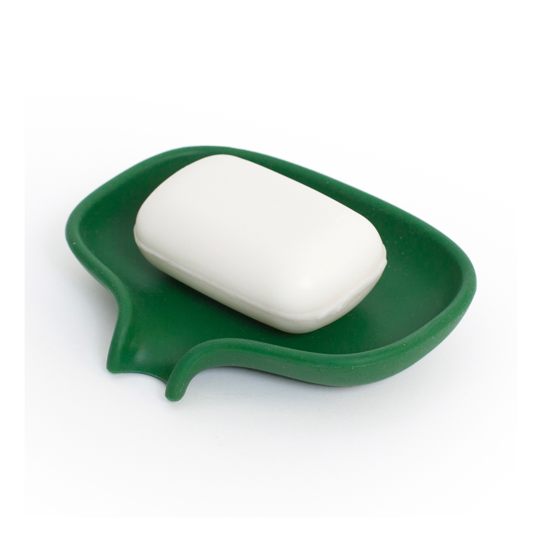 Bosign Flow Draining Soap Dish, Large – Dark Green Silicone – image 2