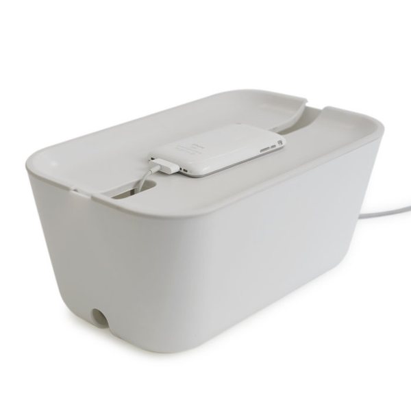 Bosign Hideaway Cable Management Box, Medium – All White