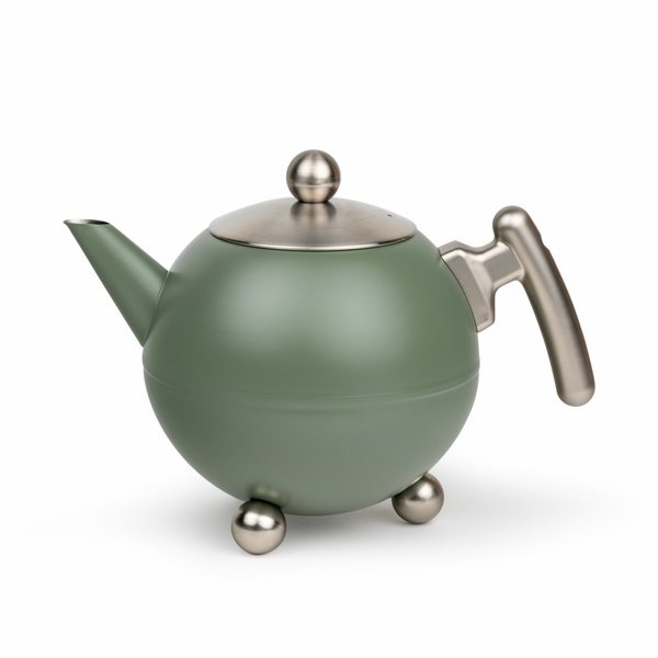 Bredemeijer Bella Ronde Double-Walled Teapot 1.2L – Army Green