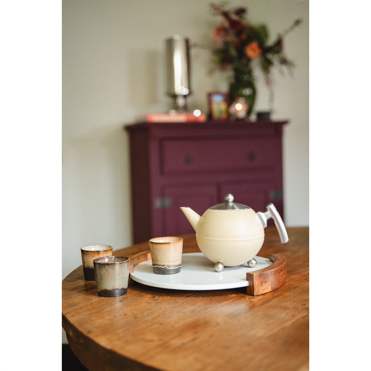 Bredemeijer Bella Ronde Double-Walled Teapot 1.2L – Taupe – image 6
