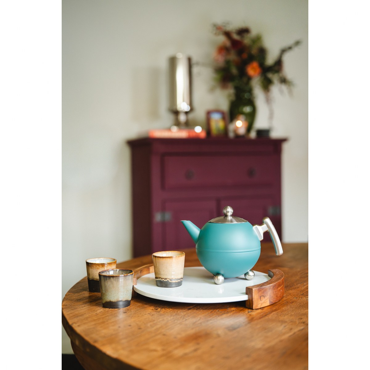Bredemeijer Bella Ronde Double-Walled Teapot 1.2L – Sea Blue – image 5