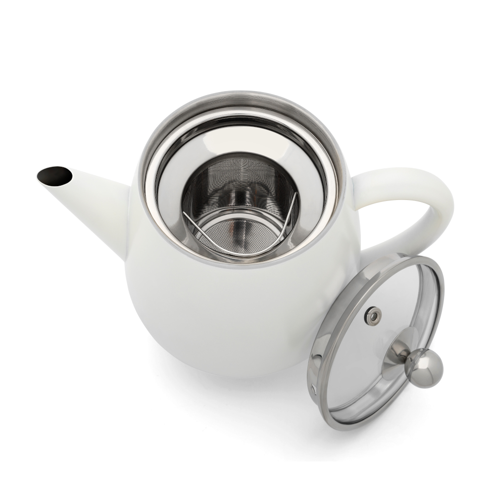 Bredemeijer Duet Eva Double-Walled Teapot 1.1L – Gloss White – image 4