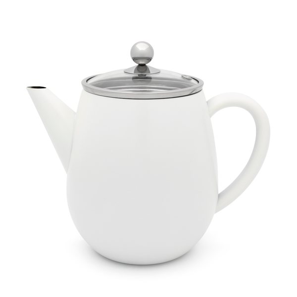 Bredemeijer Duet Eva Double-Walled Teapot 1.1L – Gloss White