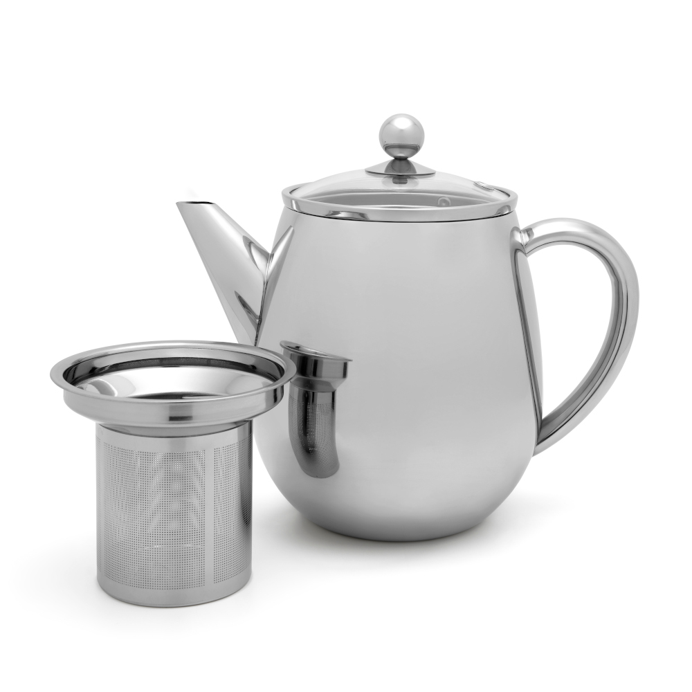 Bredemeijer Duet Eva Double-Walled Teapot 1.1L – Polished Steel – image 2