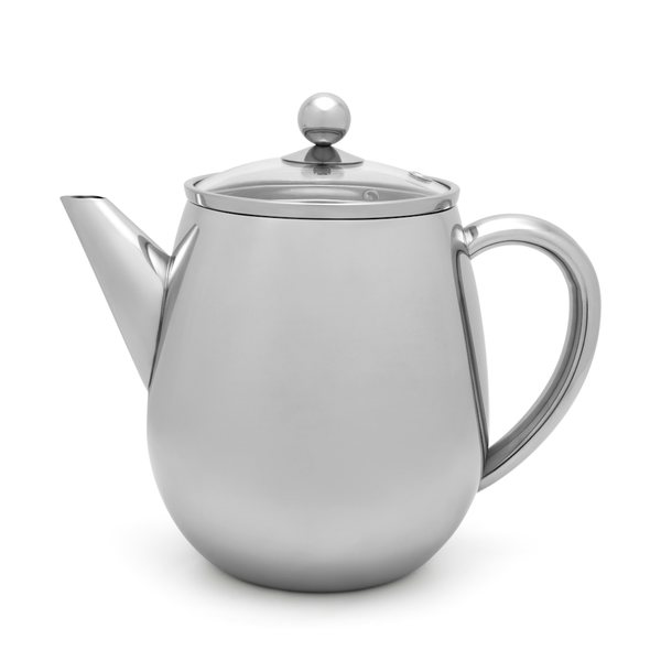 Bredemeijer Duet Eva Double-Walled Teapot 1.1L – Polished Steel