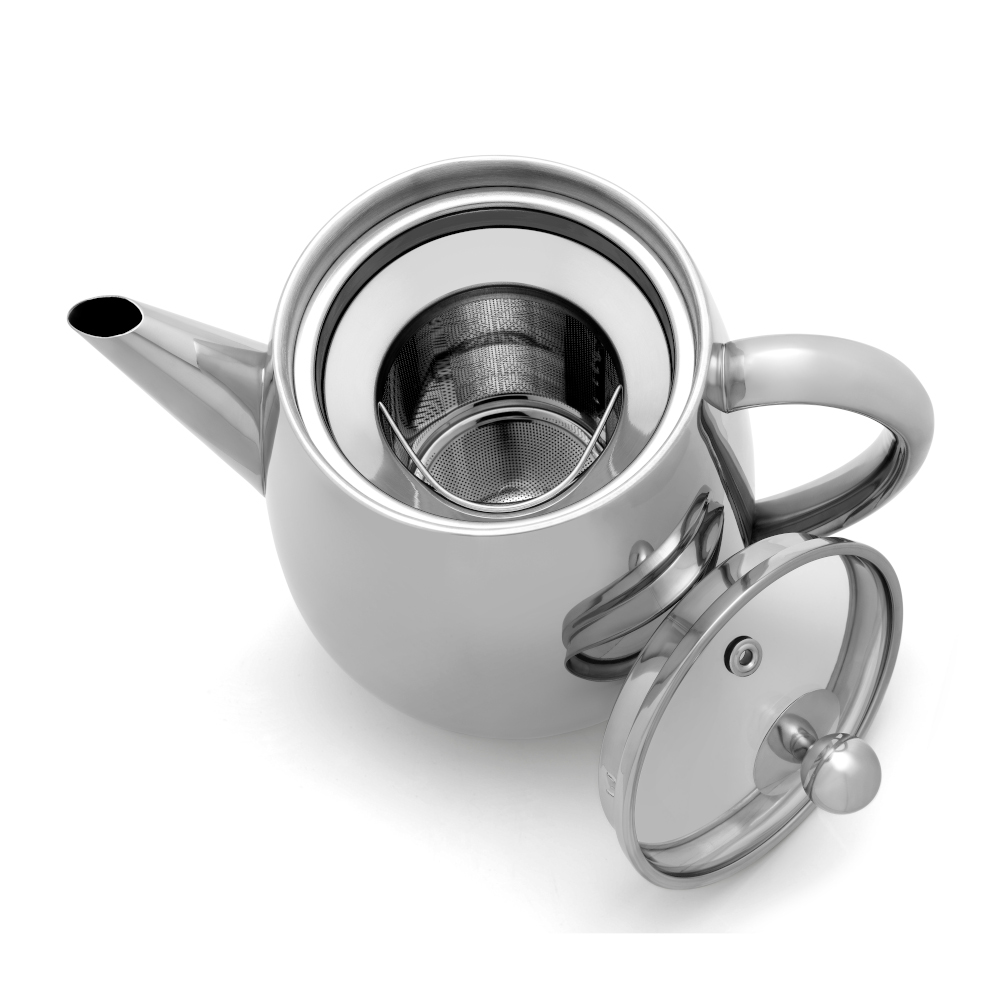 Bredemeijer Duet Eva Double-Walled Teapot 1.1L – Polished Steel – image 4
