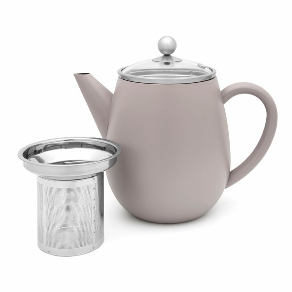 Bredemeijer Duet Eva Double-Walled Teapot 1.1L – Concrete Grey