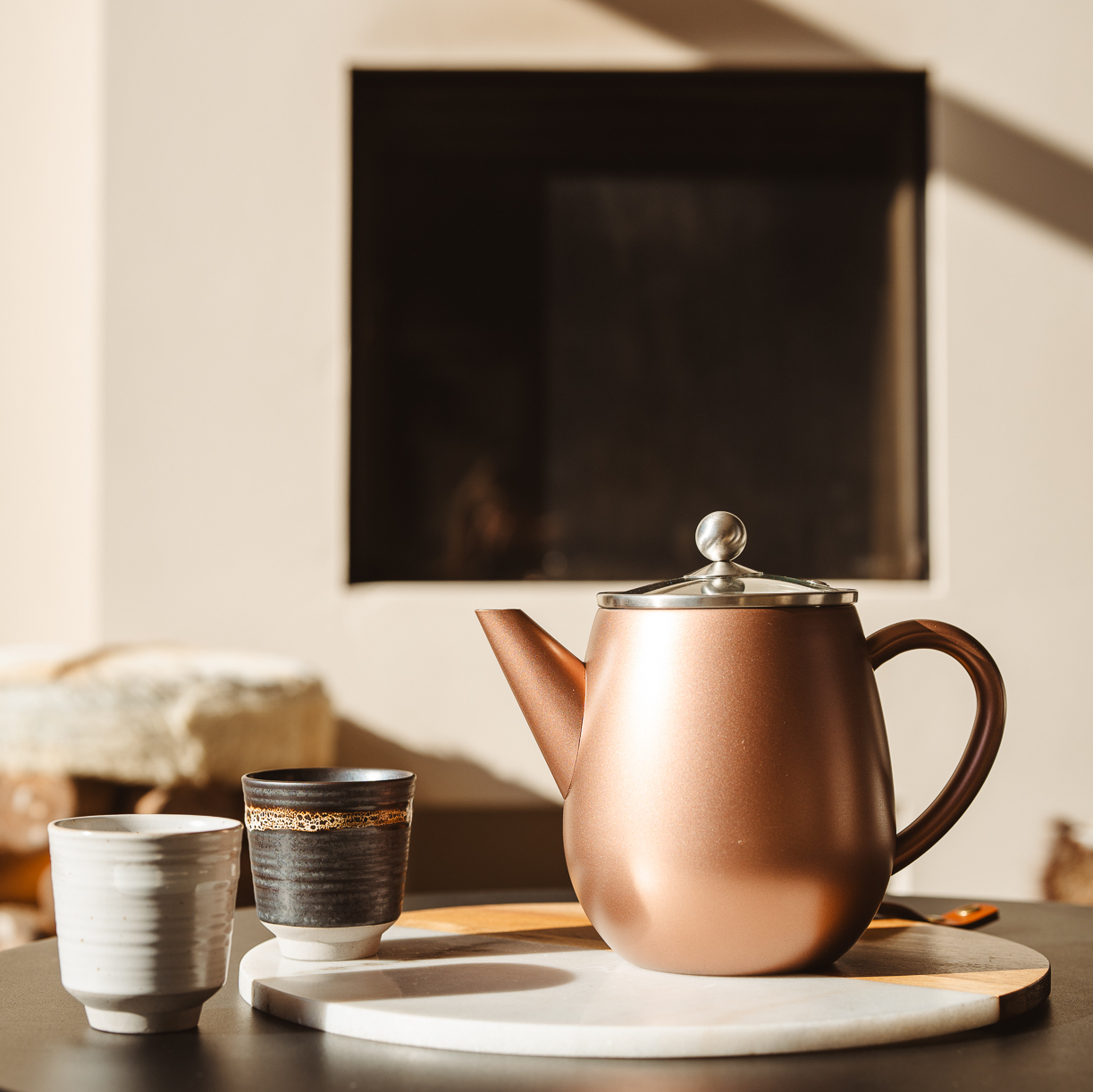 Bredemeijer Duet Eva Double-Walled Teapot 1.1L – Rust Brown – image 5