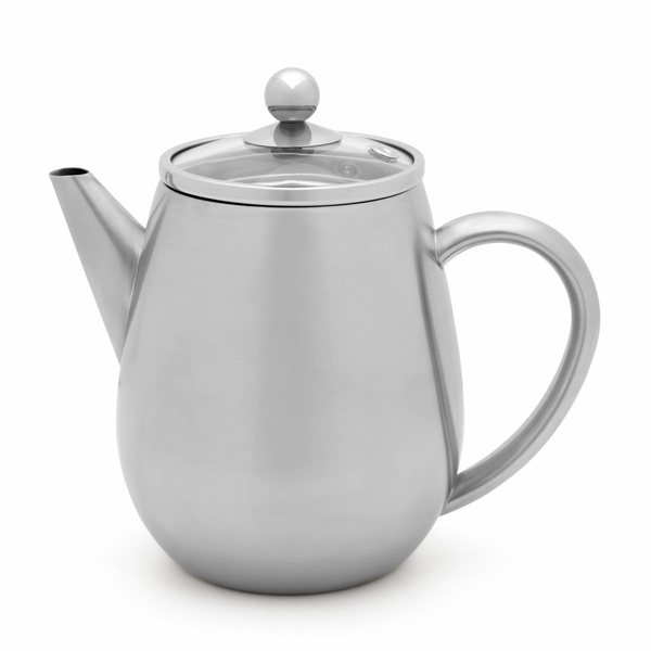 Bredemeijer Duet Eva Double-Walled Teapot 0.5L – Polished Steel