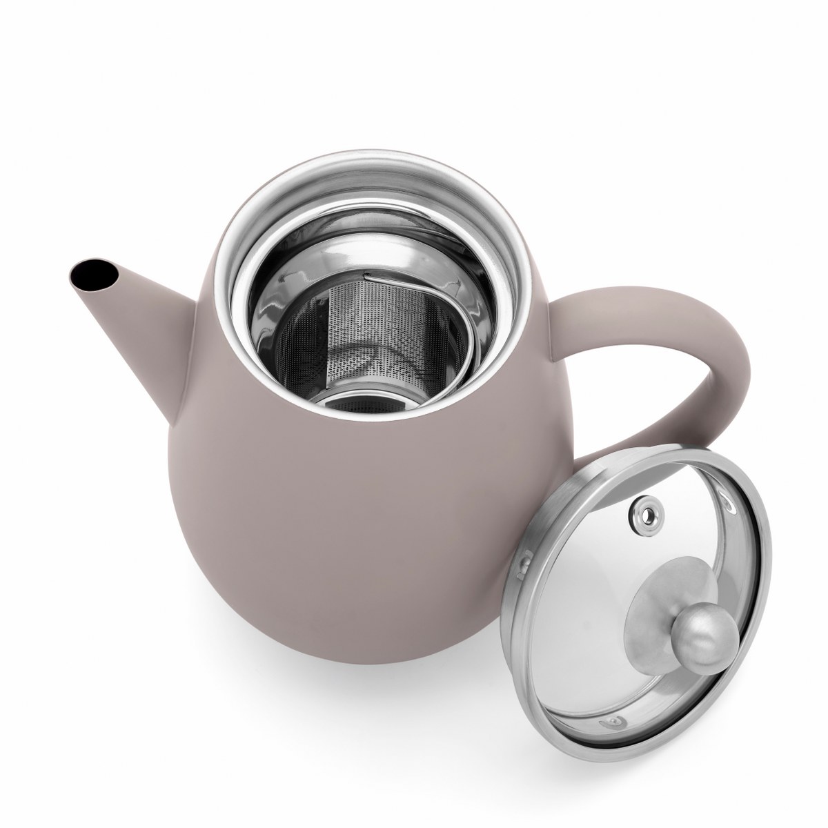 Bredemeijer Duet Eva Double-Walled Teapot 0.5L – Concrete Grey – image 3