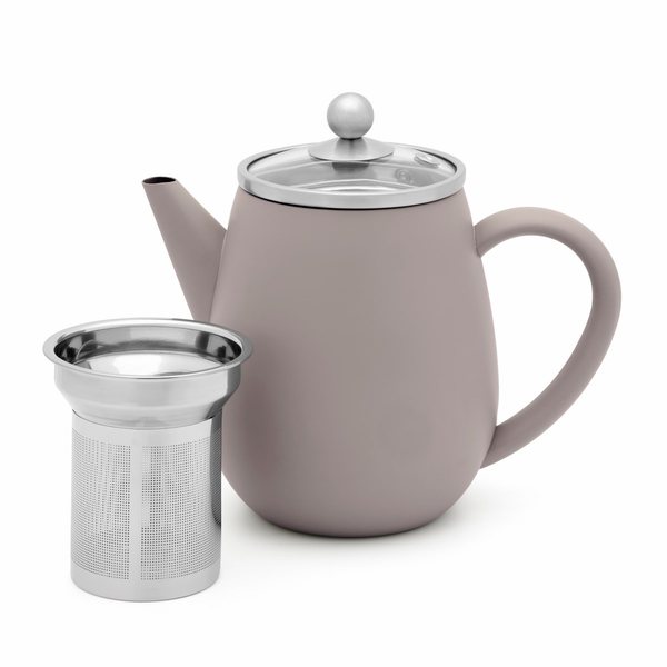 Bredemeijer Duet Eva Double-Walled Teapot 0.5L – Concrete Grey