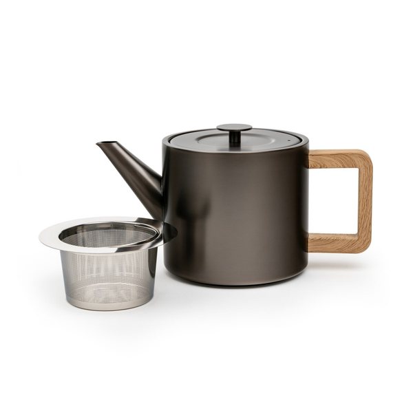 Bredemeijer Duet Narvik Double-Walled Teapot 1.1L – Satin Metallic Grey