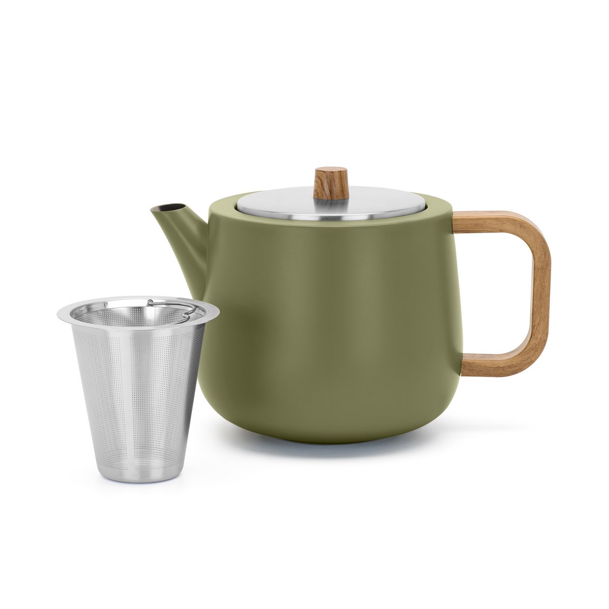 Bredemeijer Duet Facet Double-Walled Teapot 1.1L – Khaki Green – image 4