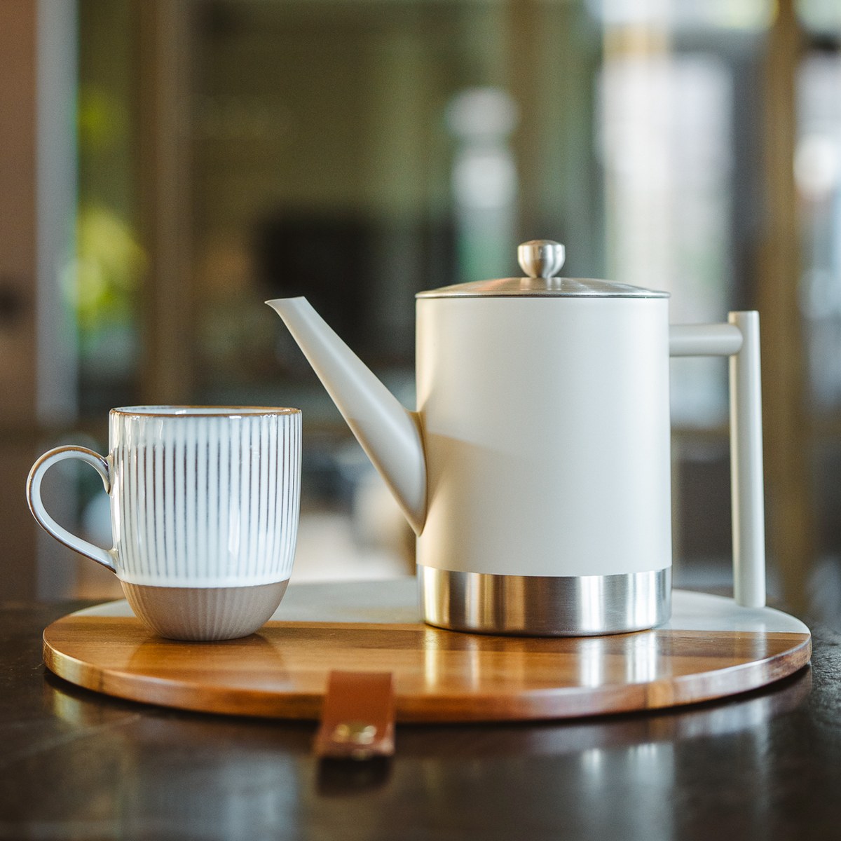 Bredemeijer Minuet Cylindre Double-Walled Teapot 1.2L – Taupe – image 6