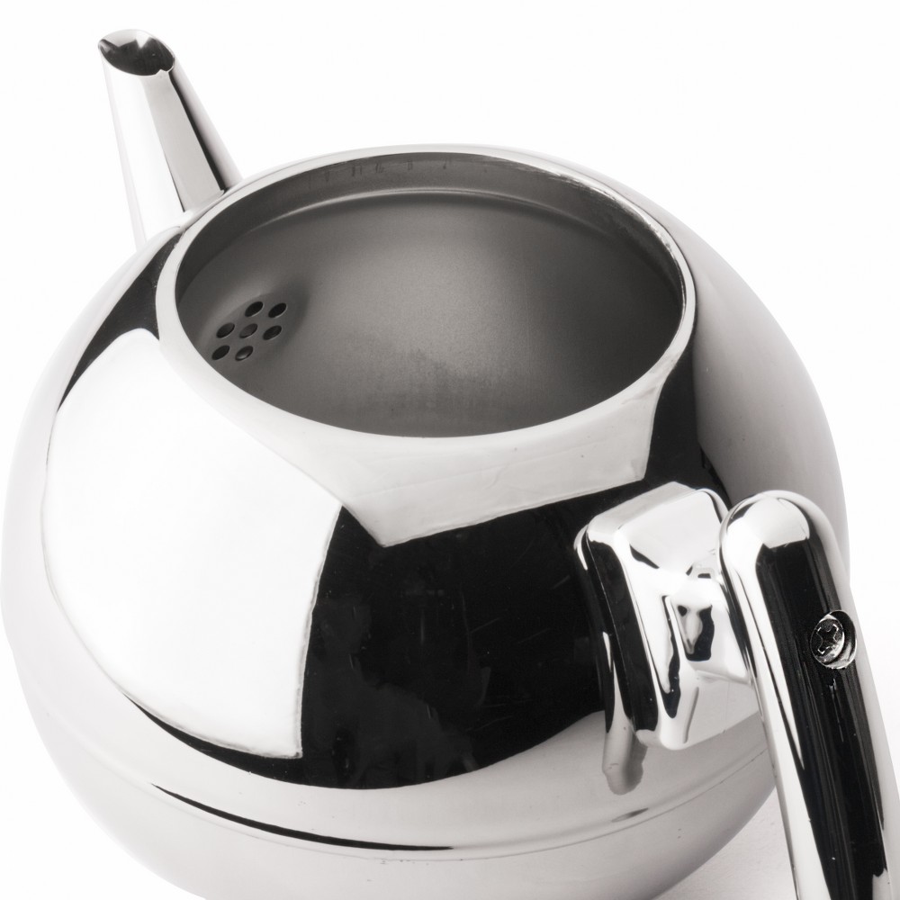 Bredemeijer Bella Ronde Double-Walled Teapot 1.2L – Polished Steel & Chrome – image 4