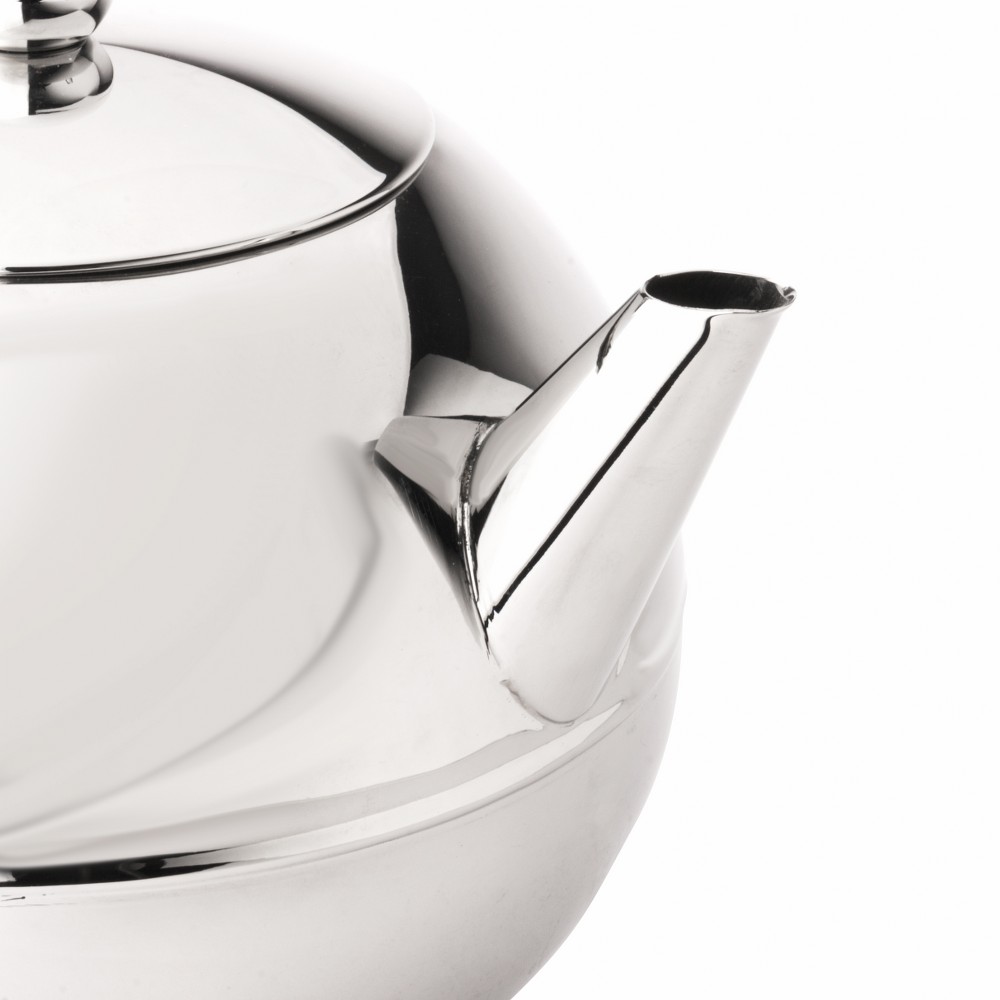 Bredemeijer Bella Ronde Double-Walled Teapot 1.5L – Polished Steel & Chrome – image 3
