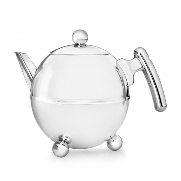 Bredemeijer Bella Ronde Double-Walled Teapot 1.5L – Polished Steel & Chrome