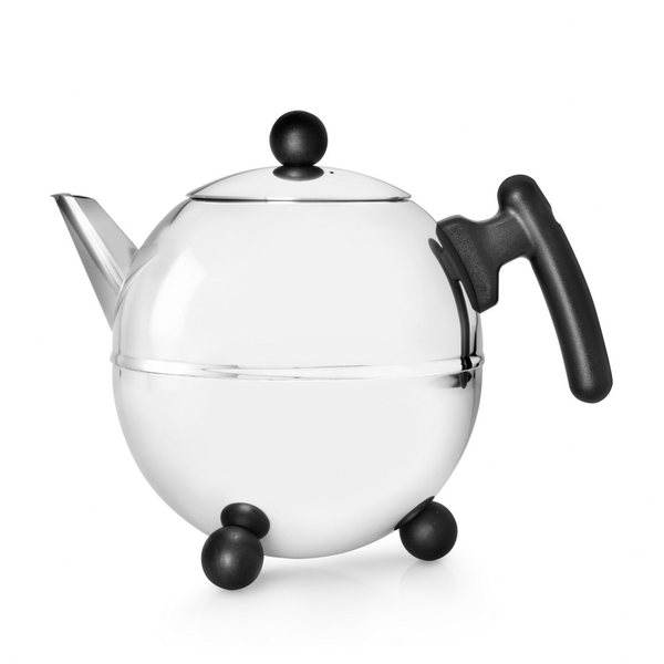 Bredemeijer Bella Ronde Double-Walled Teapot 1.5L – Polished Steel