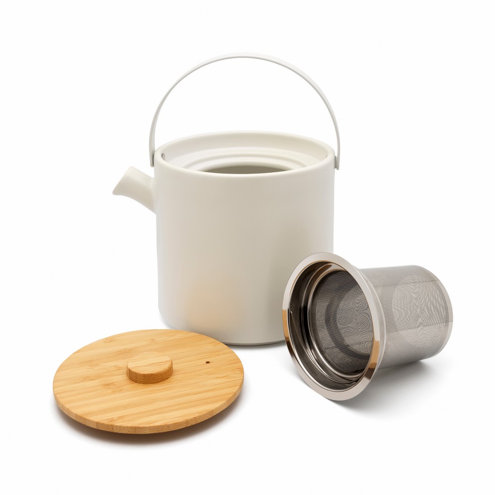 Bredemeijer Umea Stoneware Teapot 1.2L with Warmer – White – image 5