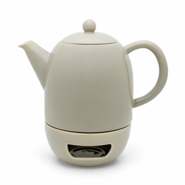 Bredemeijer Viborg Porcelain Teapot 1.2L with Warmer – Warm Grey