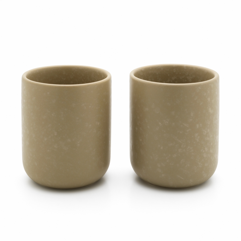 Bredemeijer Umea Stoneware Tea Mug 200ml with Bamboo Coaster – Loam Grey – image 2