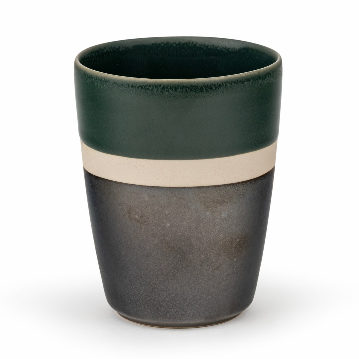 Bredemeijer Sven Stoneware Tea Mugs 200ml, Set of 4 – Grey Stripe – image 2