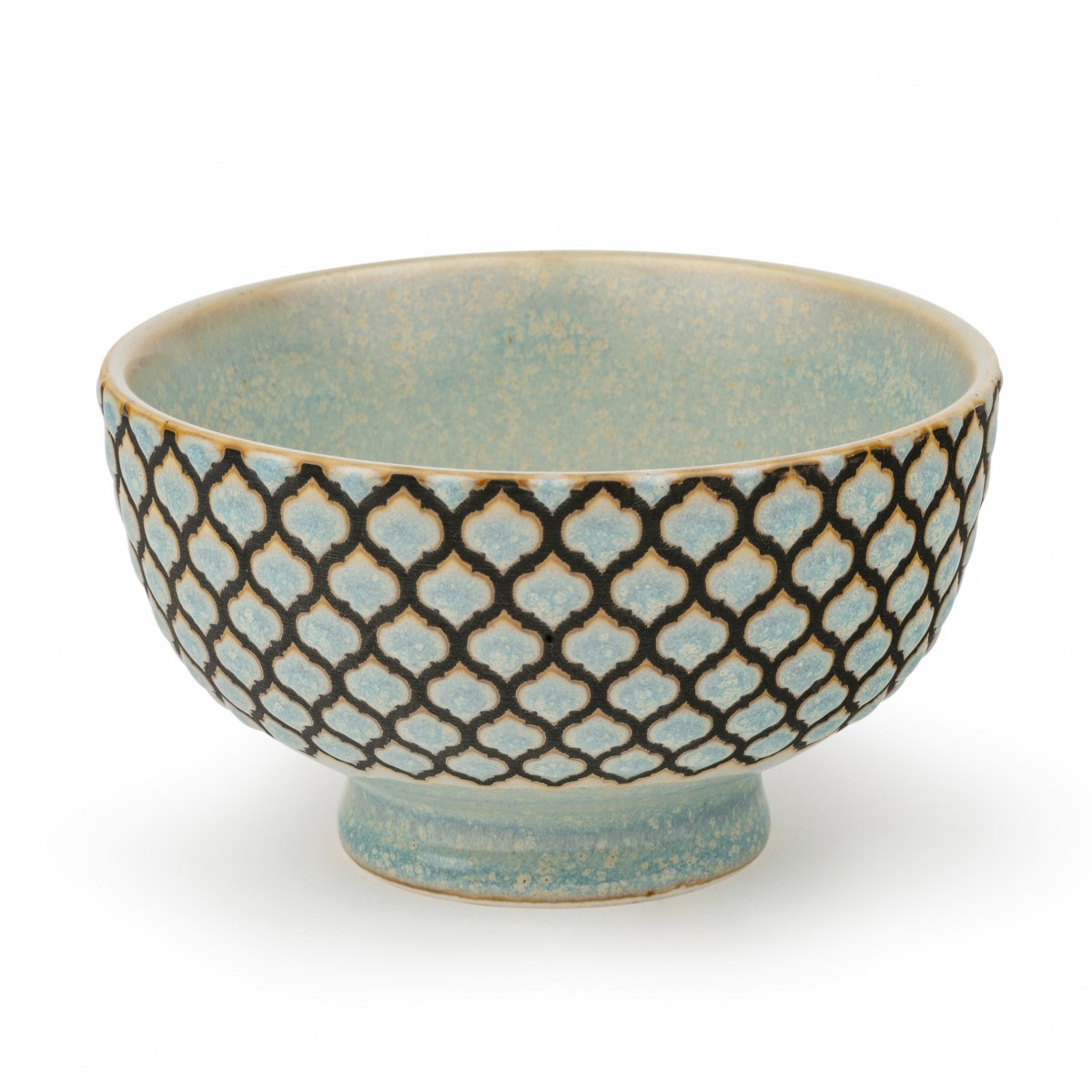 Bredemeijer Sara Footed Porcelain Tea Bowls, Set of 5 – Blue & Green – image 4