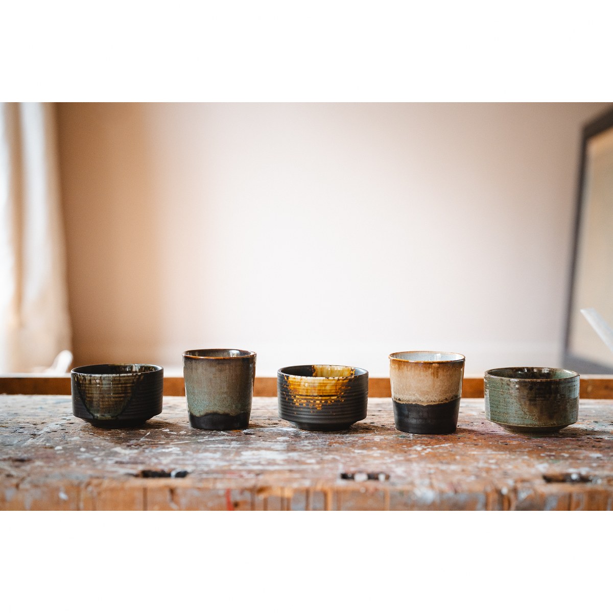 Bredemeijer Osaka Reactive Glaze Stoneware Tea Bowls, Set of 4 – image 8