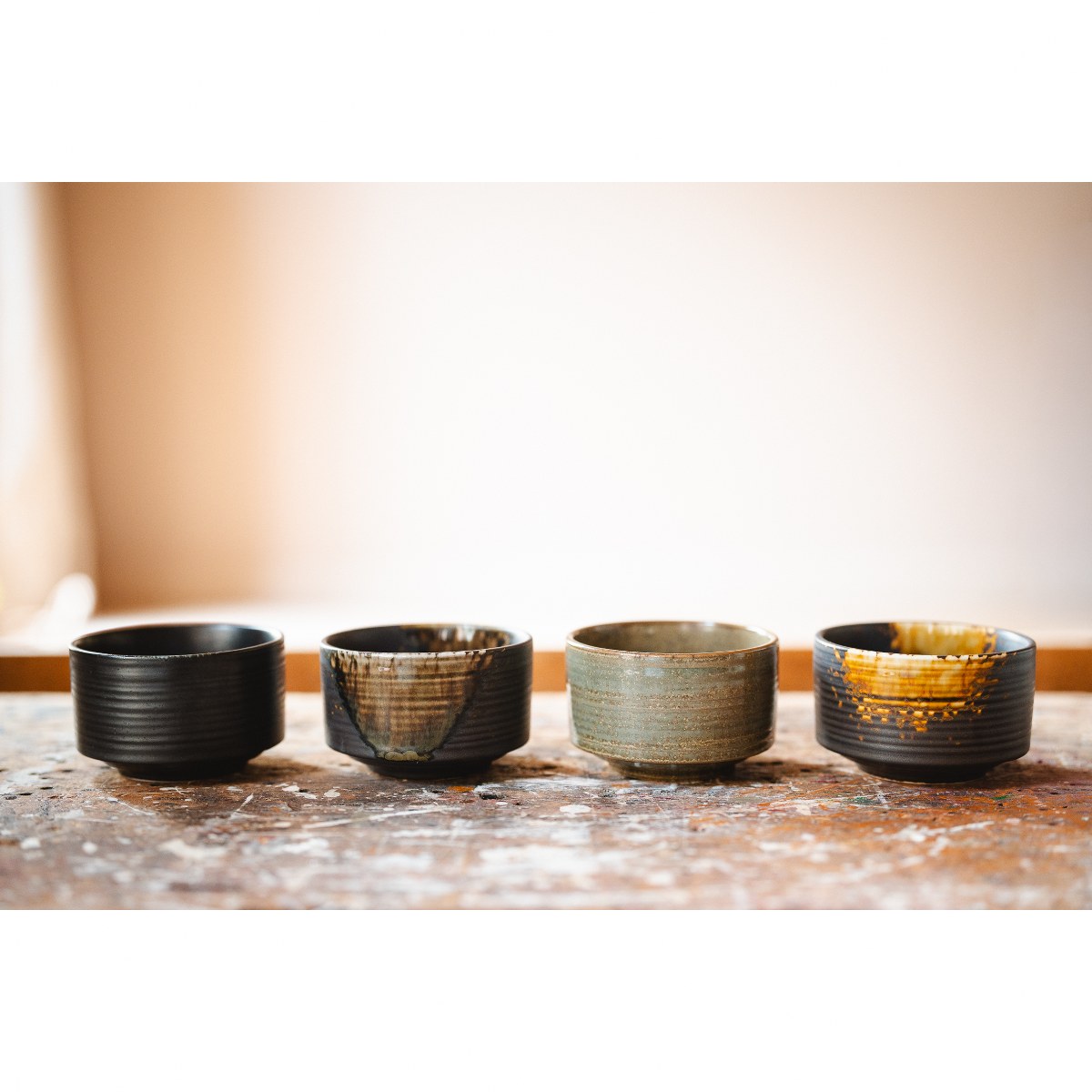 Bredemeijer Osaka Reactive Glaze Stoneware Tea Bowls, Set of 4 – image 10