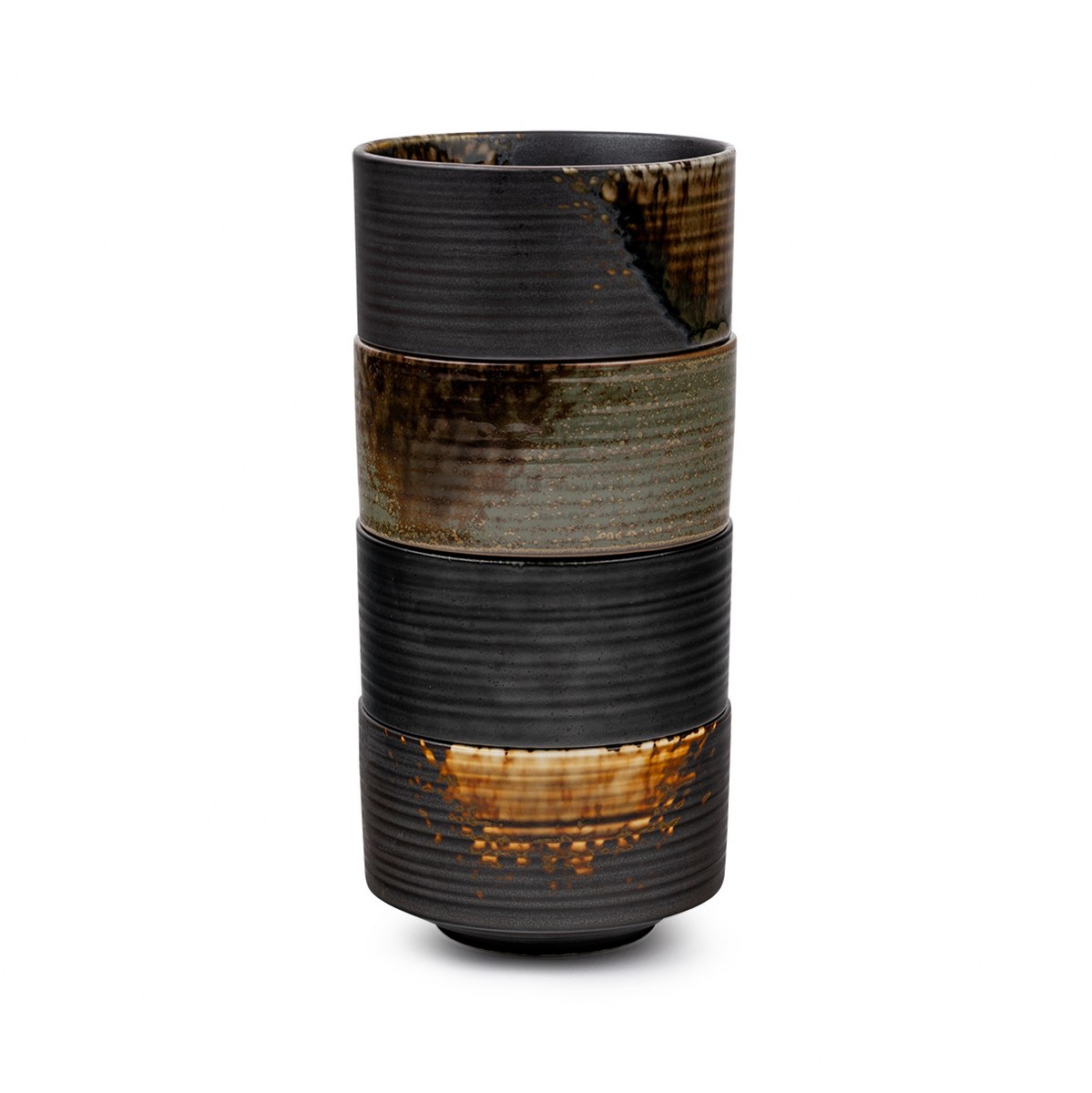 Bredemeijer Osaka Reactive Glaze Stoneware Tea Bowls, Set of 4 – image 2
