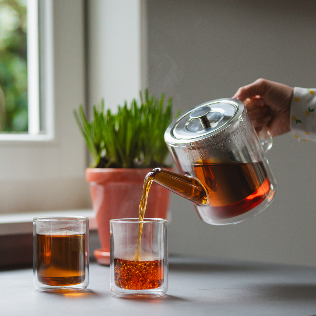 Bredemeijer San Remo Double-Walled Glass Teapot 1L with Filter – image 7