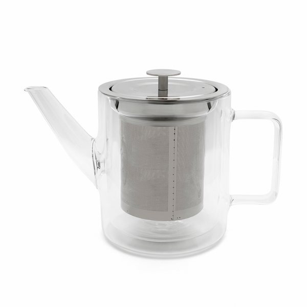 Bredemeijer San Remo Double-Walled Glass Teapot 1L with Filter