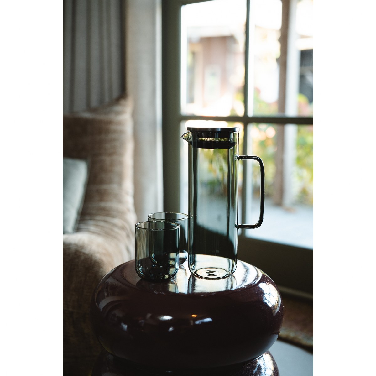 Bredemeijer Padua Glass Cold Brew & Iced Tea Jug 1.2L – Grey – image 3