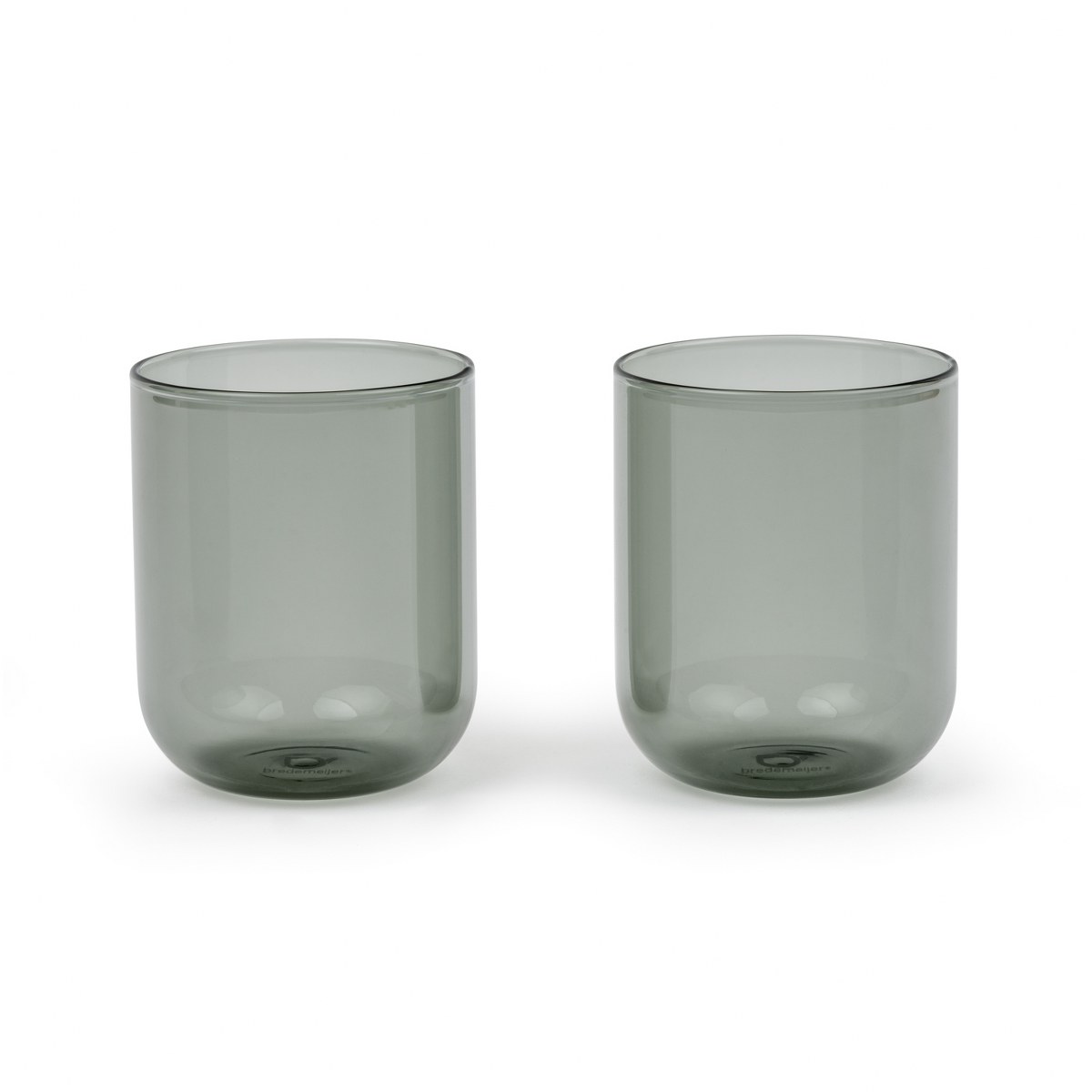 Bredemeijer Padua Single-Walled Glass Cups 350ml, Set of 2 – Grey – image 2