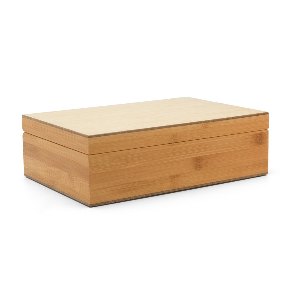 Bredemeijer Bamboo Loose Tea Box with 6 Canisters – Natural – image 2