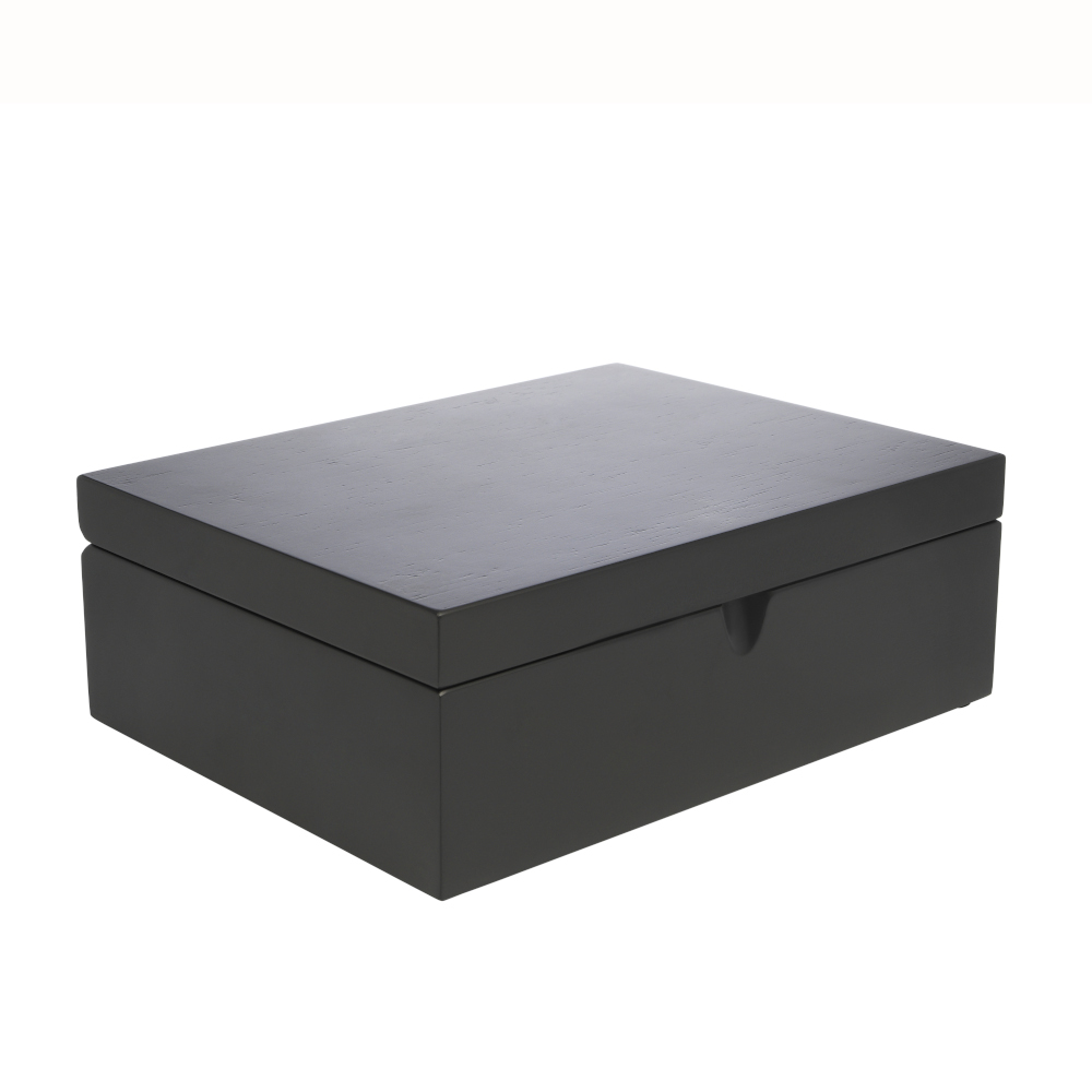 Bredemeijer Bamboo Loose Tea Box with 4 Canisters & Spoon – Black – image 2