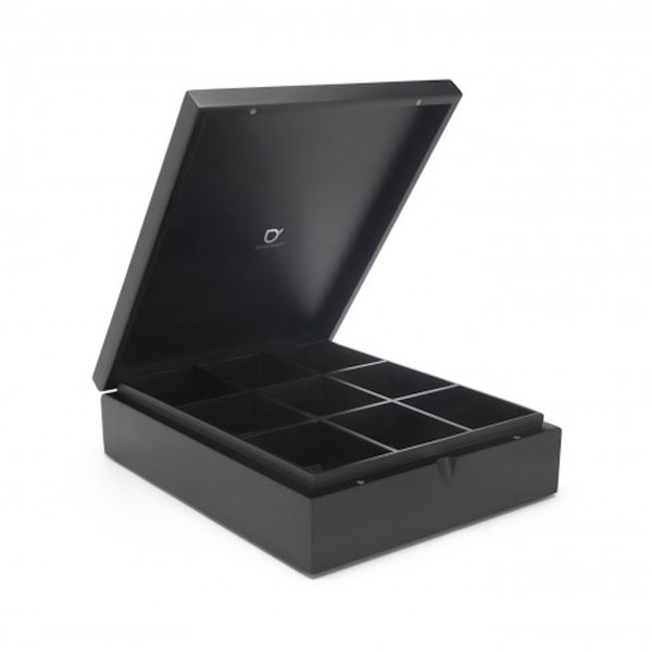 Bredemeijer Bamboo Tea Box with 9 Compartments – Black