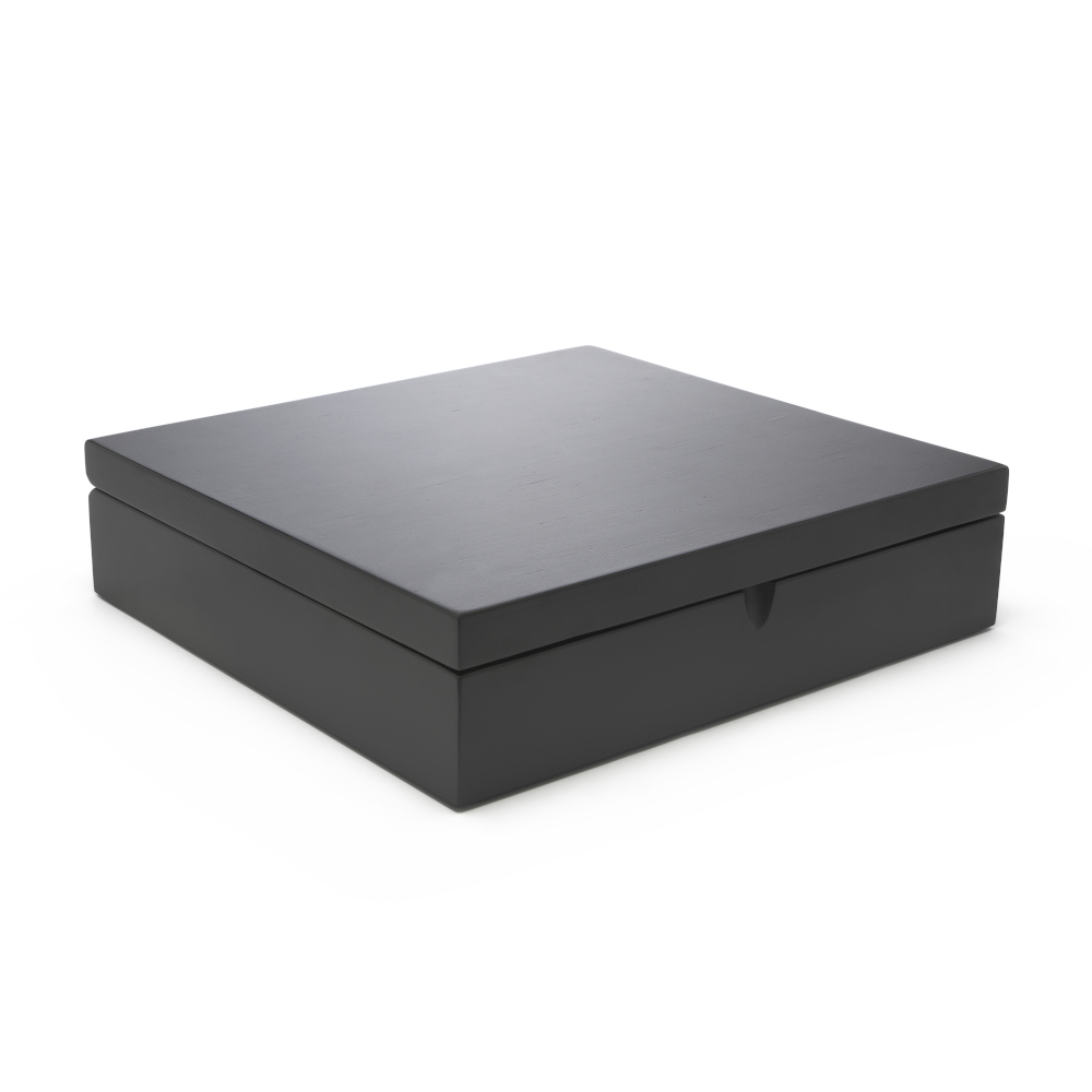 Bredemeijer Bamboo Tea Box with 12 Compartments – Black – image 2