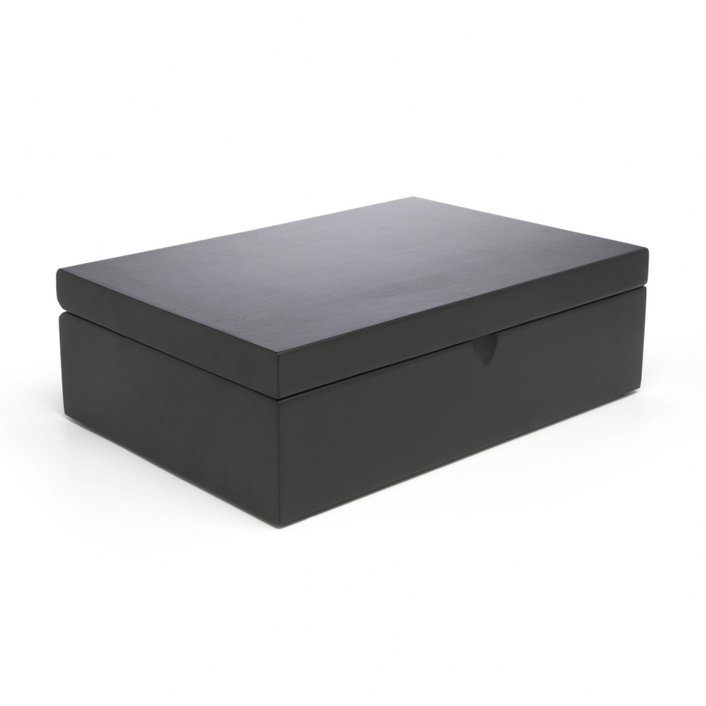 Bredemeijer Bamboo Loose Tea Box with 6 Canisters – Black – image 3