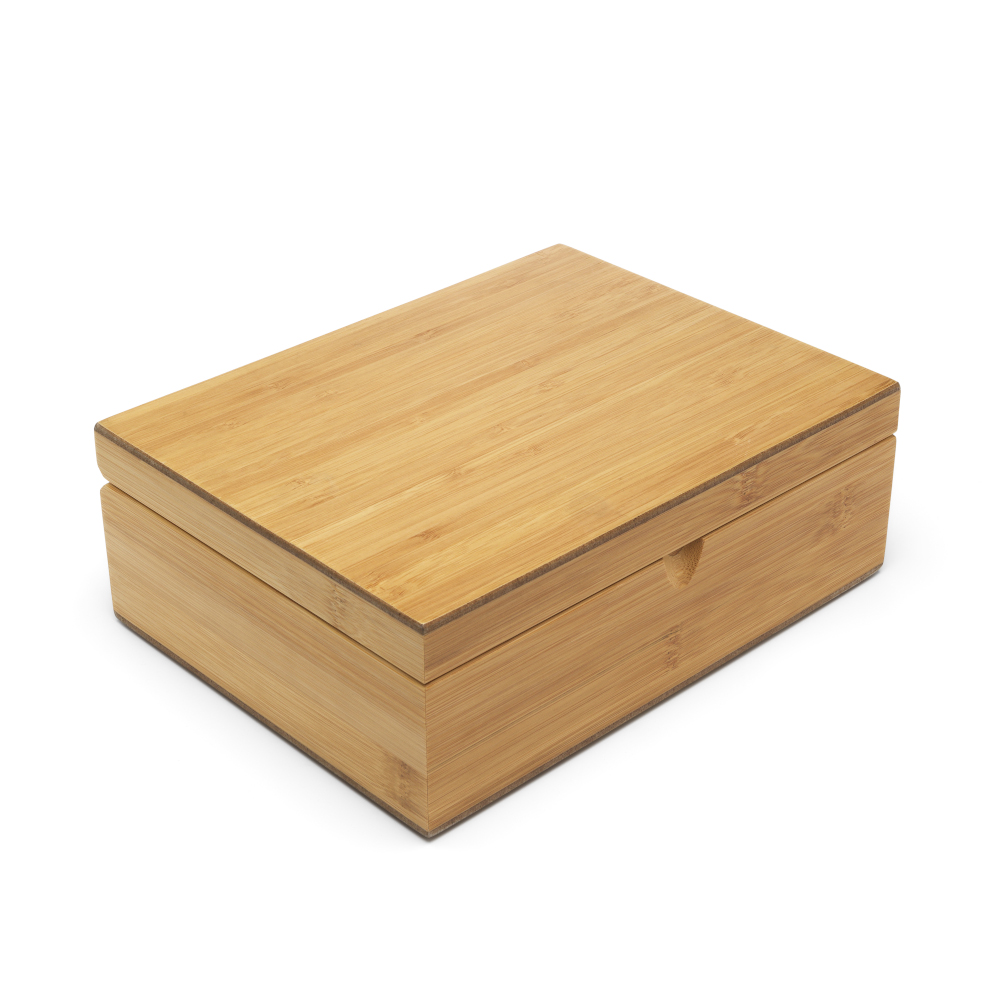 Bredemeijer Bamboo Loose Tea Box with 4 Canisters & Spoon – Natural – image 2