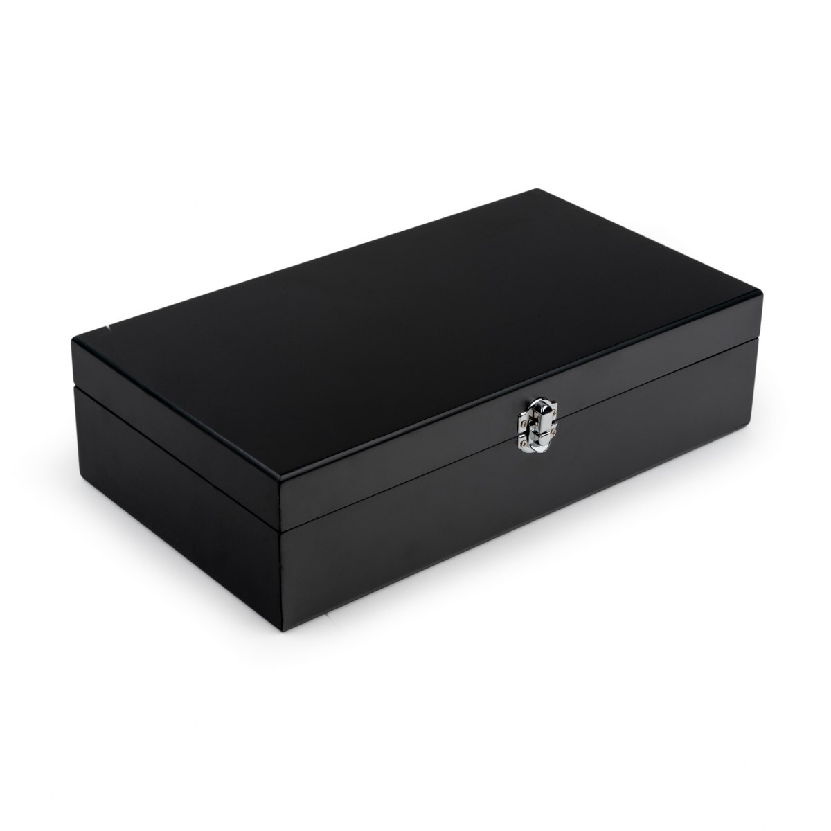 Bredemeijer Black Bamboo Tea Box with 2 Canisters & Scoop – image 2