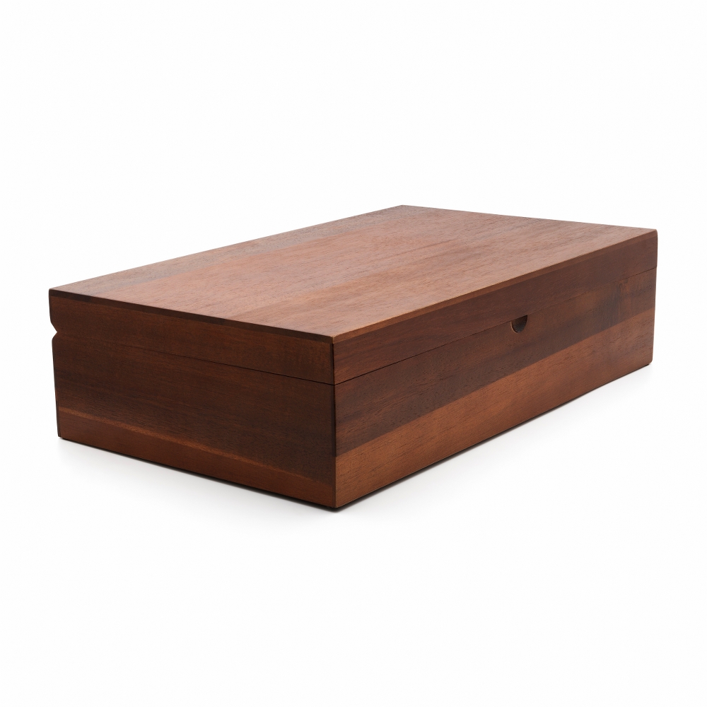 Bredemeijer Acacia Wood Loose Tea Box with 6 Canisters & Spoon – image 3