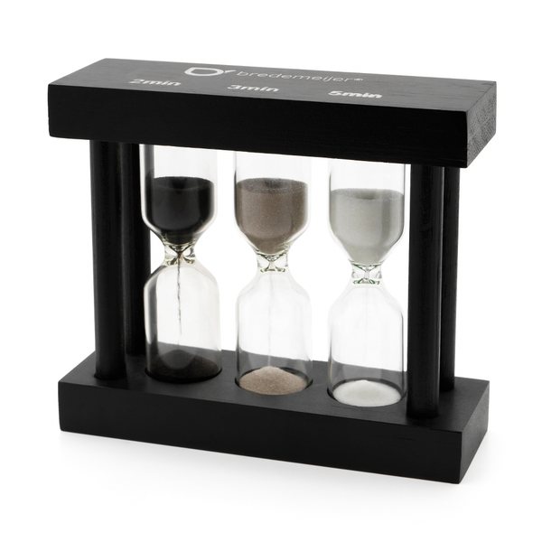 Bredemeijer Bamboo Tea Timer Set – 2, 3 & 5 Minute Sand Timers