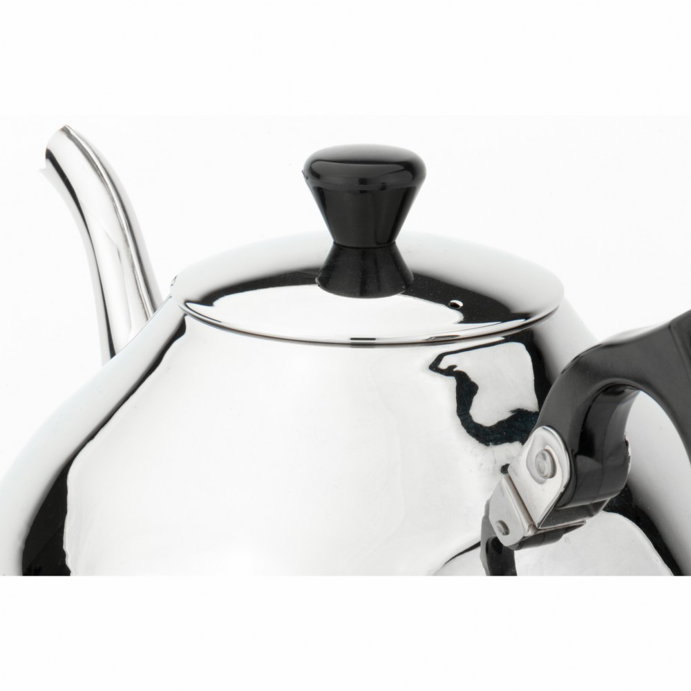 Bredemeijer Ceylon Stainless Steel Teapot 1.2L – Polished with Black Fittings – image 4