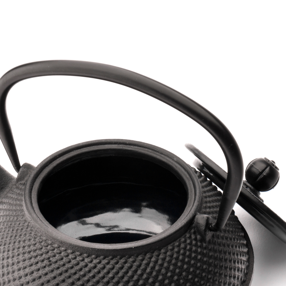 Bredemeijer Jang Cast Iron Teapot 0.8L – Black with Mesh Filter – image 4